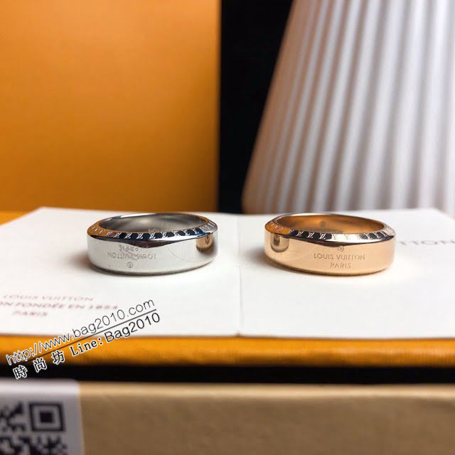 Louis Vuitton新款飾品 路易威登老花字母琺瑯戒指 LV真金電鍍戒指  zglv1846